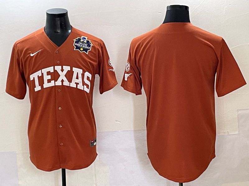Men 2025 Texas Longhorns Blank Brown Joint Name Nike NCAA Jersey style 1->ncaa teams->NCAA Jersey